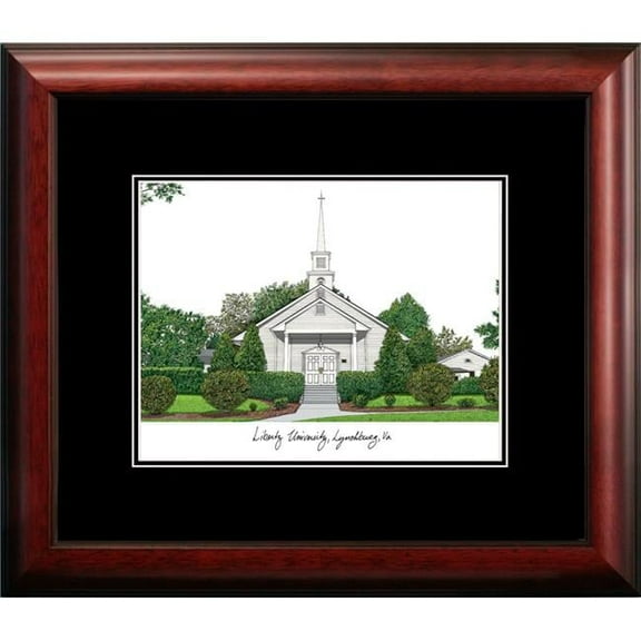 Campus Images VA989A 14 x 18 in. Liberty University Academic Satin Mahogany Framed Lithograph