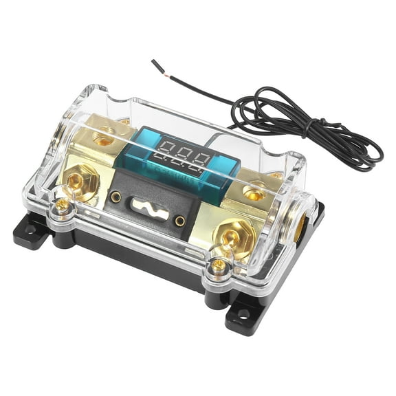 Unique Bargains Car Audio LED Display Digital Voltage Inline ANL Fuse Holder 100 Amp 0 2 4 AWG Gauge 150A