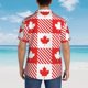 thumbnail image 4 of Fotbe Maple Leaves1 Camisa Hawaiana para Hombre Unisex – Camisa Casual de Verano con Botones de Manga Corta de Algodón y Lino,X-Large, 4 of 7