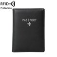 thumbnail image 1 of Bolsa de pasaporte con cepillo antirrobo RFID, bolsa de identificación multifunción para hombres y mujeres, billetera de viaje, porta billetes, 1 of 4