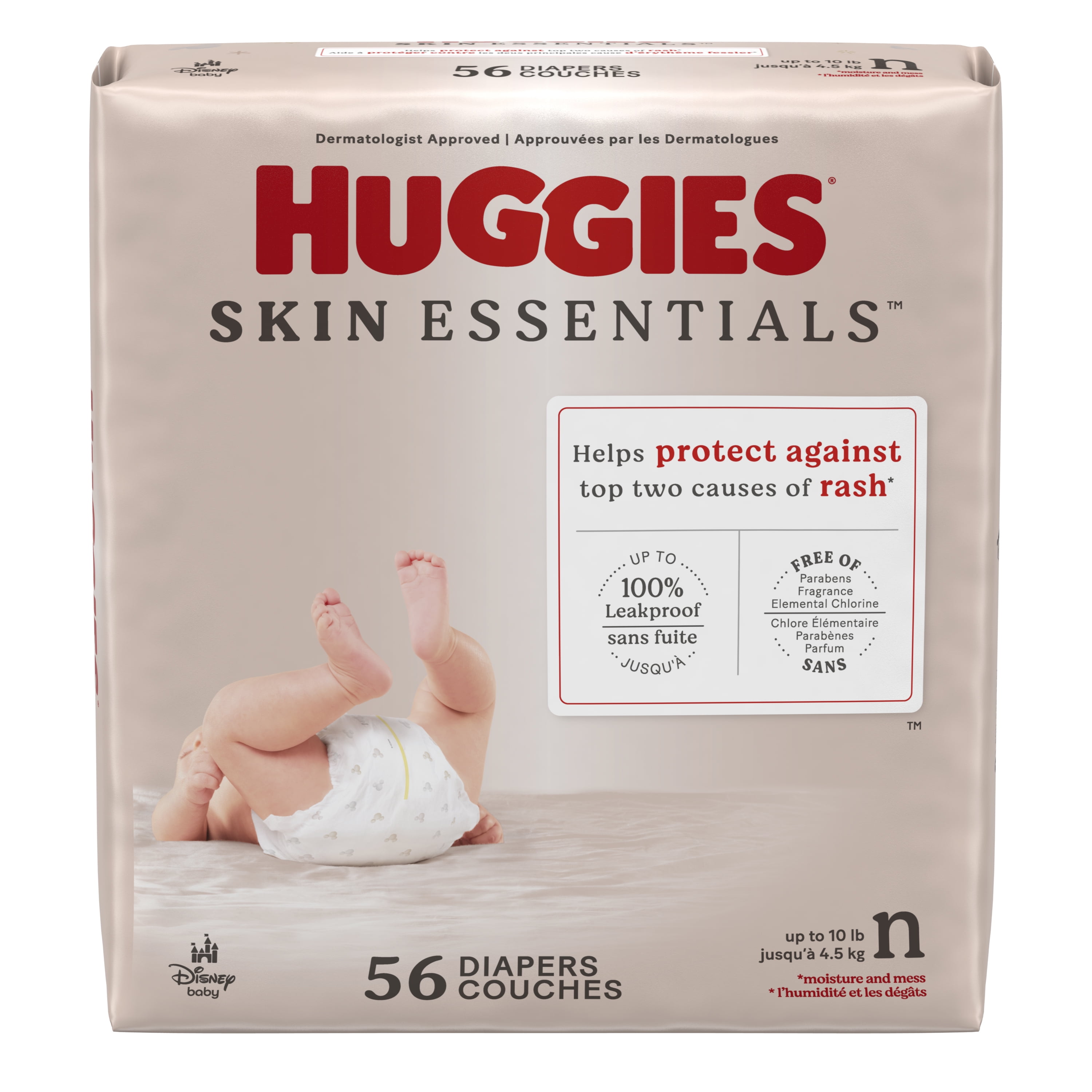 Huggies Skin Essentials Baby Diapers, Size 3 (16-28 lbs), 168 Count
