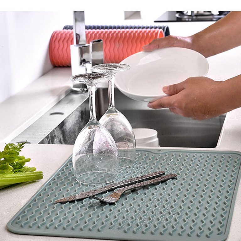 Kitchen Hollow Sink Mats Drainage Mats Dish Drying Mats