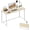 Beige, variant on Folding Computer Desk, Small Writing Foldable Desk 31.5", Space-Saving Laptop Table, Easy Assemble Workstation for Home Office,Black
