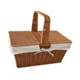 thumbnail image 2 of Cesta de picnic de ratán sintético, cesta de almacenamiento, cesta decorativa tejida con asa, cesta de picnic ligera, cesta de frutas para , Style B Estilo B, 2 of 8