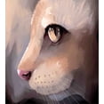thumbnail image 3 of Cat Duvet Cover Set, Illustration Cat Portrait Kitty Zoom Face Big Eyes Whiskers Meow Contemporary Design, Decorative 3 Piece Bedding Set with 2 Pillow Shams, King Size, Cream, by Ambesonne, 3 of 3