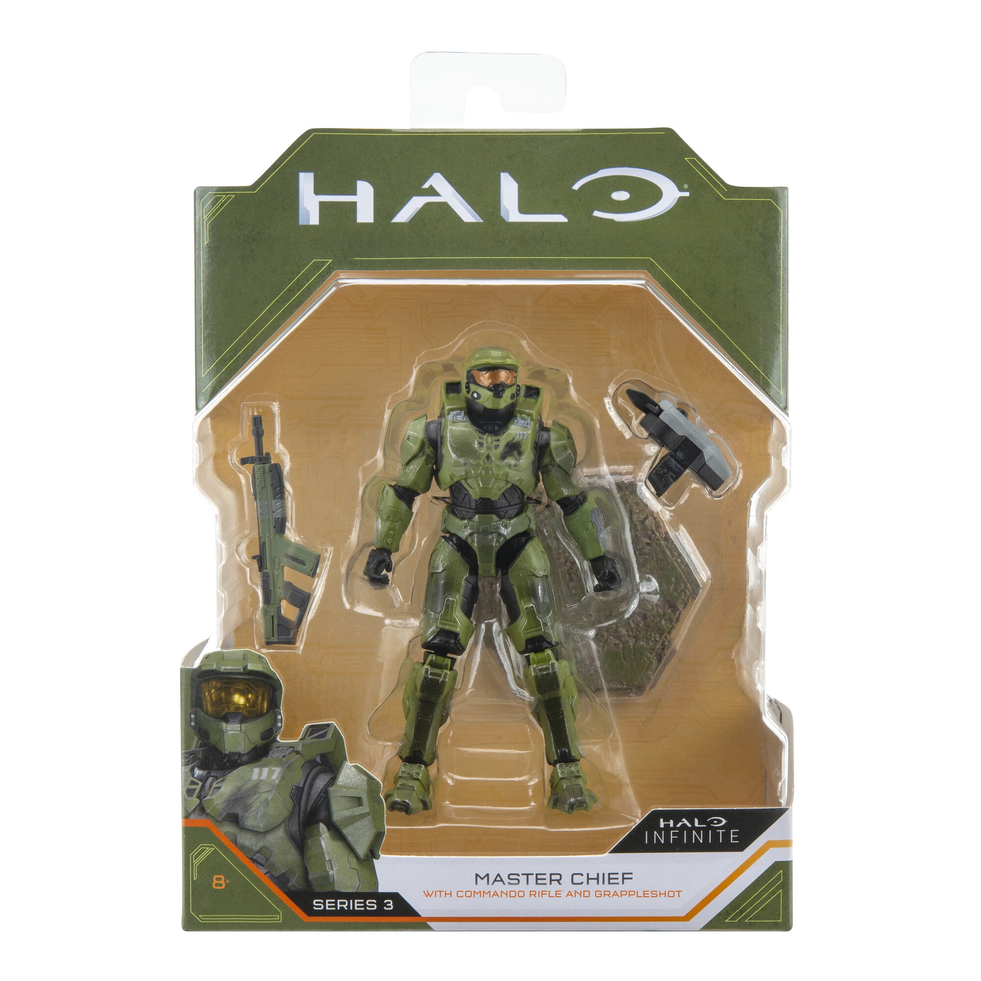 Halo Warrior Master Chief mini figure  with  Metal rifle 