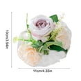 thumbnail image 3 of Blueek Wedding Party Wrist Flower - 4 in Perfect for Brides, Bridesmaids & Groomsmen - Durable Plastic Wrist Corsage,Purple, 3 of 6