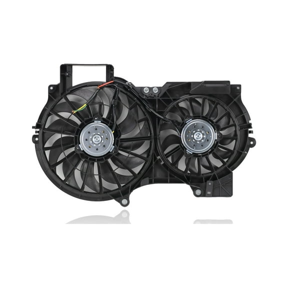 Dual Radiator and Condenser Fan Assembly - Cooling Direct Fit/For 4F0959455A 05-11 Audi A6/S6 3.2L, 09-11 3.0L - Without Control Module