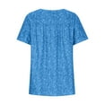 thumbnail image 6 of Womens Floral Tops for $5 Tops For Women Casual Spring Summer Women Plus Size Short Sleeves V-Neck Print Blouse Pullover Tops Shirt, 6 of 8