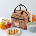 thumbnail image 4 of HUIACONG Aluminum Film Wear Resistant Fabric Lunch Bag for Travel Hiking, Lightweight Lunch Tote, Capybara Coffee Pattern, 4 of 10