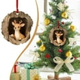 thumbnail image 4 of Christmas Pendant - Acrylic Animal Tree Hole Design, Forest Animal Decoration, Lightweight and Durable, Perfect Hanging Decor for Christmas Tree, Home and Farm Ornaments, 1pcs, 4 of 4