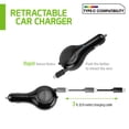 thumbnail image 2 of Cellet 3Amp / 15Watt USB Type-C Retractable Car Charger for Samsung Galaxy S9 / S9+ / S9 Plus, 2 of 12