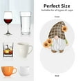 thumbnail image 6 of Kdxio Sunflower Gnomes 4 Funny Coasters,4 Pcs Leather Coasters,Housewarming Gifts,Protect Furniture from Water Marks Scratch and Damage, 6 of 6