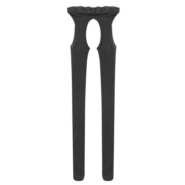 Hansber Bas Résille Aguichant pour Femmes Collants en Maille Taille Haute Lingerie Noire Taille Unique