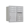 thumbnail image 2 of Salsbury Industries Recessed Private 11 Door Rear Load 4C Horizontal Mail Center with 1 Parcel Locker, 2 of 4