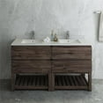thumbnail image 3 of Fresca Fcb31-3030-Fs Formosa 58" Double Free Standing Vanity Cabinet - Acacia Wood, 3 of 9