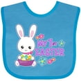 thumbnail image 3 of Inktastic My 1st Easter with Bunny and Easter Basket Girls Baby Bib, 3 of 4