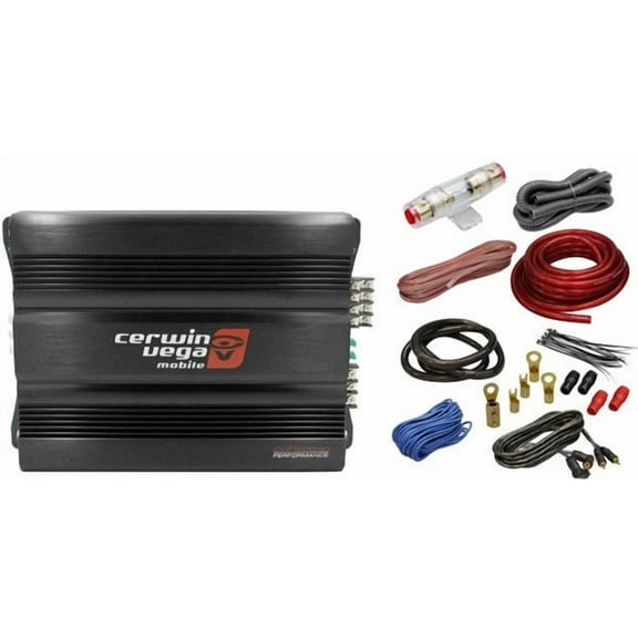 Cerwin Vega CVP1600.4D 1600 Watts 4-Channel Class-D Amplifier   4G Amp Kit