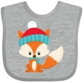thumbnail image 3 of Inktastic Winter Fox, Cute Fox, Fox with Hat, Fox with Scarf Boys or Girls Baby Bib, 3 of 4