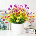 thumbnail image 4 of 6 Bundles Calla Lily Artificial Flowers Outdoor Decorations, Fake Flowers No Fade UV-Resistant Faux Plastic Flower Indoor Outside Hanging Planter Home Kitchen Garden Porch Decor (Multi), 4 of 17