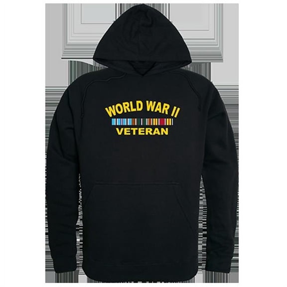 Rapid Dominance World War II Veteran Graphic Mens Pullover Hoodie [Black - M]