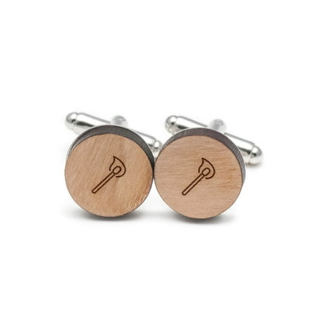 Match Cufflinks, Wood Cufflinks Hand Made in the USA
