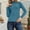 Blue, variant on Women's Turtleneck Sweaters Long Sleeve 2025 Fall Ribbed Knitted Basic Shirts Fashion Casual Slim Fit Pullover Tunic Tops Brick Red L