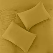 Modern Threads Beck 4-Piece Garment Washed Adult Comforter Set, Gold, Full/Queen