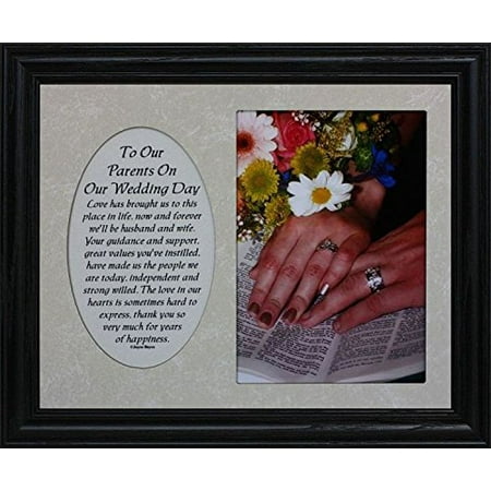 8x10 To Our Parents On Our Wedding Day Photo Poetry Frame