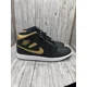 thumbnail image 2 of Ni - ke Ni - ke Air Jordan 1 Mid Men Shoes Black-Metallic Gold DQ8426-071 Men 13 No Box Lid, 2 of 5