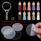 thumbnail image 3 of Llaveros acrílicos transparentes en blanco, cortados con láser para manualidades de vinilo, muy transparentes, con anillos para llavero, anillos de salto y borlas, ideales para souvenirs o regalos,, 3 of 5