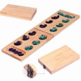 thumbnail image 2 of Foldable Wooden Mancala Board Game for Ages 7+ Multi-Color Beads Classic Strategy Game for Family, Party, and Travel, 2 of 6