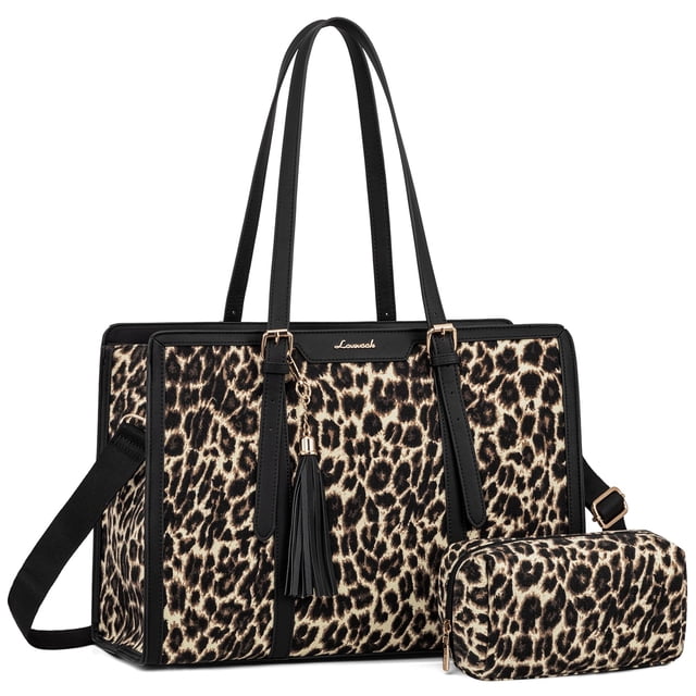 Bolsa de lona LOVEVOOK para portátil de 15.6 pulgadas con bolso de mano para mujer