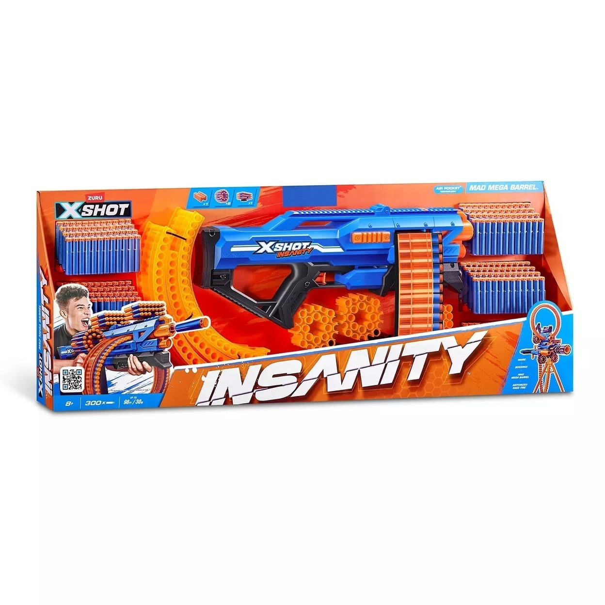 X-Shot Lock Attack Insanity Mega Barrel Blaster with 72-Dart