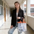 thumbnail image 4 of 20L Large Transparent Waterproof Tote Bag Clear Mesh Visual Window Handles Full-Length Zipper Fold-Flat Storage Organizer For Dorm Locker Gym Travel Bedding Towels Sports Gear Storage Solution, 4 of 6