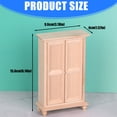 thumbnail image 5 of Zeiwohndc Decorative Wood Furniture Miniature Wardrobe 1/12 Scale Doll House Accessories, 5 of 9