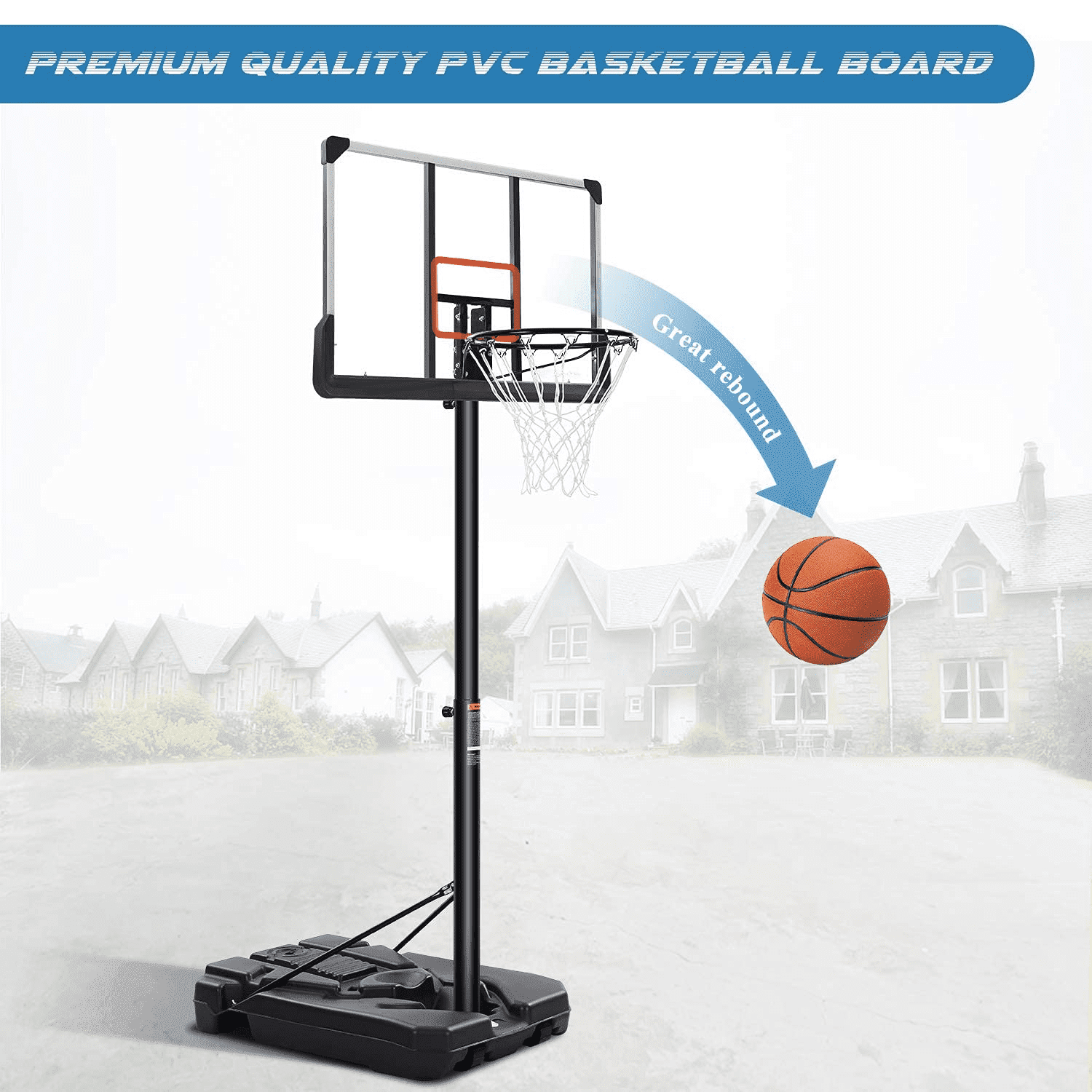 MaxKare Basketball Hoop Goal Portable Basketball System Set Stand  Adjustable Height Poolside Outdoor Indoor – MAXKARE