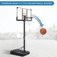 MaxKare 44" Portable Basketball Hoop 6 ft. 7 in. to 10 ft. Height
