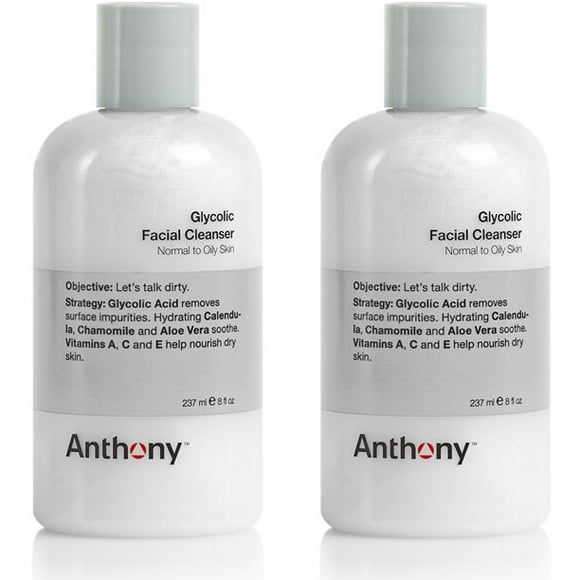 Anthony Glycolic Facial Cleanser 8 oz (Pack of 2)