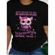 thumbnail image 1 of Camiseta de Cuello Redondo con Estampado de Búho para Mujer - Blusa Casual de Manga Corta Ideal para Primavera y Verano - Lavable a Máquina, Temática de Búho, 1 of 6