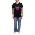 thumbnail image 4 of CafePress - Retired BOOK STACK Women's Dark Pajamas - Women's Short Sleeve Print T-Shirt and Pants Dark Cotton Pajama Set, 4 of 7