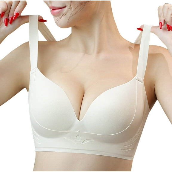 Delliss Womens Wireless Bra Seamless Full Coverage Soft Comfortable Bra