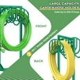 thumbnail image 3 of Garden Water Hose Holder Holds 2 * 150Ft Hoses, Heavy-Duty Metal Freestanding Hose Holder with 4 Spikes, Rustproof Garden Hose Hanger Storage for Outside, Yard, Lawn, 3 of 13