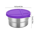 thumbnail image 3 of Vacemry Under $5 Stainless Steel Food Container, Divided Lunch Box with Silicone Lid, Sealed Snack Storage Box, Portable Meal Prep Container, Kids Bento Style Lunch Kit, 3 of 6