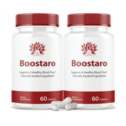 (2 Pack) Boostaro Pills Official Formula Boostaro Supplement Capsules Extra Strength Healthy Blood Flow (120 Capsules)