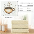 thumbnail image 3 of Simple Coffee Pattern 6 Pack Kitchen Cleaning Cloths 11'' x 11'', Super Absorbent, Soft Double Layer Plush for Dish and Surface Cleaning, 3 of 9