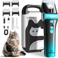 thumbnail image 7 of Cat Clippers for Grooming with 5-in-1 Blade Cordless Rechargeable Hair Trimmer Detachable Stainless Steel Blade Pet Shaver for Small Kitty Paw Face Head Body, 7 of 7