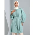 thumbnail image 2 of Light Green Almond - Crew neck - Tunic - Refka, 2 of 5