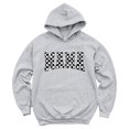 thumbnail image 3 of Checkered Mama Hoodie for Women Trendy Varsity Checkerboard Pullover, Gray Hoodie, S, 3 of 8