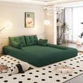 thumbnail image 3 of Jopath 3-In-1 Teddy Fabric Foam-Filled Sleeper Sofa Bed Human Dog Bed, Lazy Sofa Couch, 78.7" Multi-Functional Foldable Sofa Bed For Living Room,Guest Bed,Playroom, 3 of 10